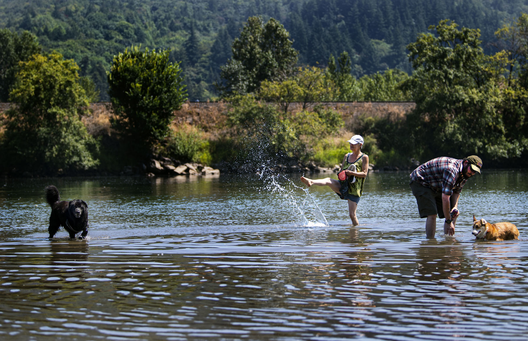 Splashing around in the Cowlitz